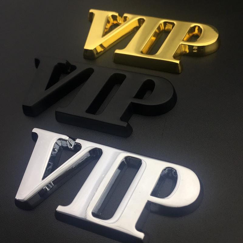 Custom VIP Car Logo Decorative Metal Sticker