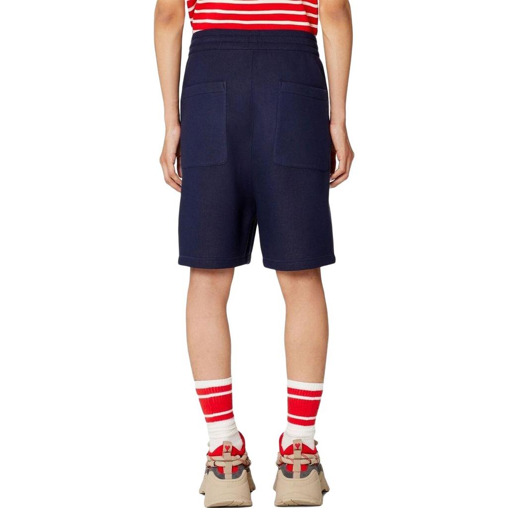 Amiparis Ss23 Solid Color Drawstring Loose Sports Shorts Men shorts Navy-Blue HSO615750-491