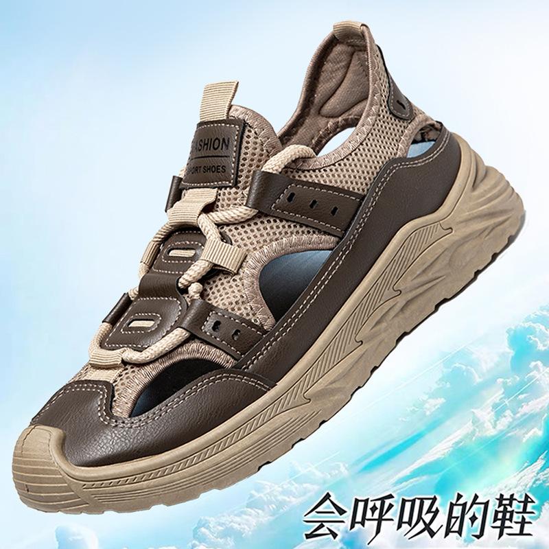 Sandals Men's 2025 Summer Outer Wear Bag Head Non-slip and Wear-resistant Casual Breathable Sports Outdoor Hollow Hole Sandals