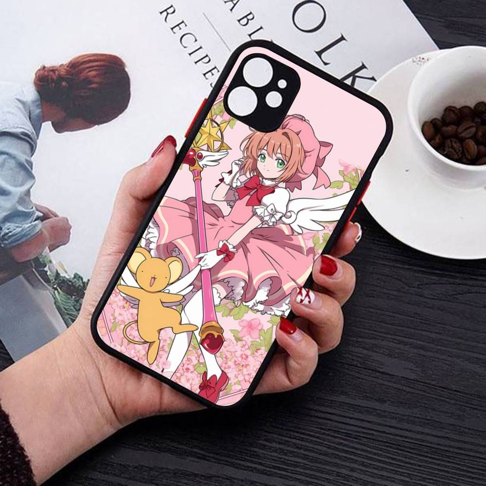 Cartoon CardCaptor Sakura Phone Case For IPhone 14 11 12 13 Mini Pro Max 8 7 Plus X XR XS MAX Translucent Matte Cover