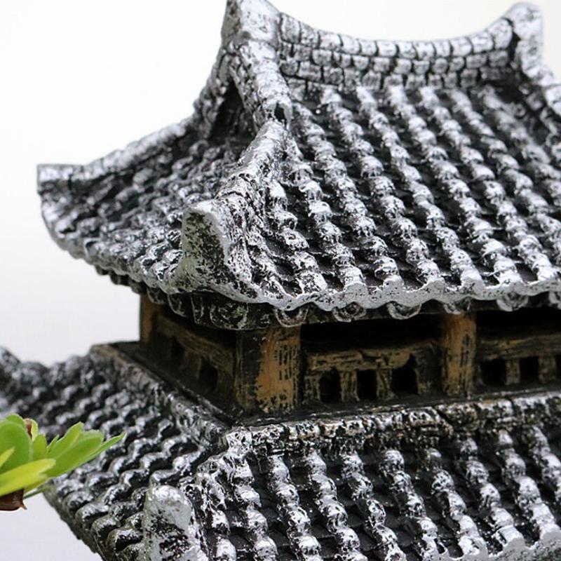 Simulation Decoration Fish Tank Ornament Ornament Resin Aquarium Ornament Fish Tank Landscape House Model Aquarium Ornament