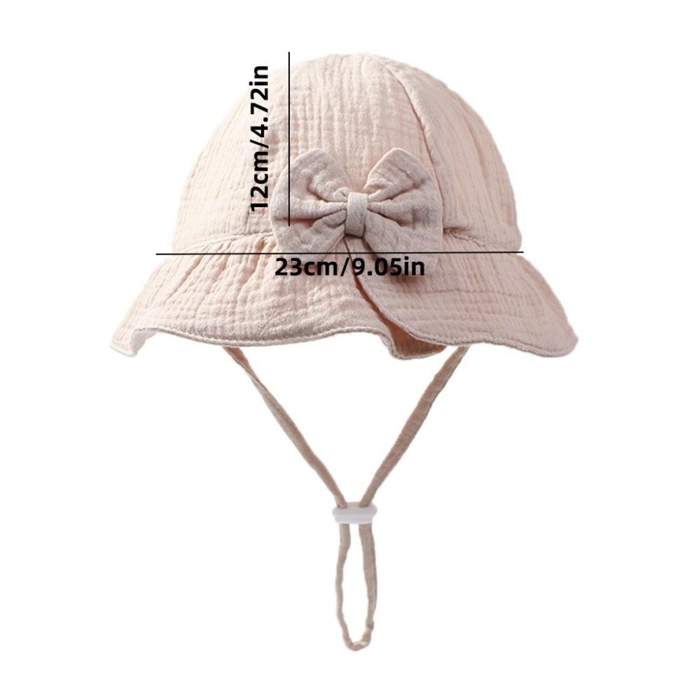 Cute Bowknot Baby Fisherman Hat Adjustable Bucket Cap New Princess Hat  Spring Summer