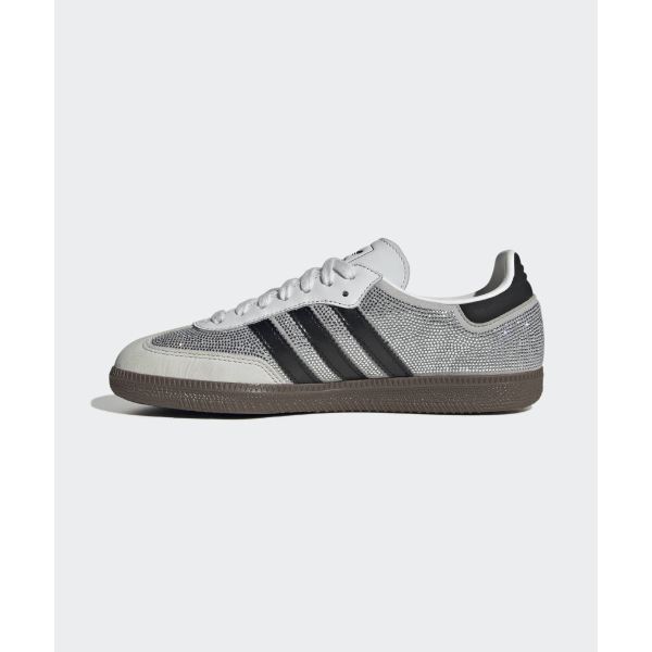 adidas Zapatillas Samba OG Blanco Cristal Pedrería para Mujer Plateado-Metálico IH9055
