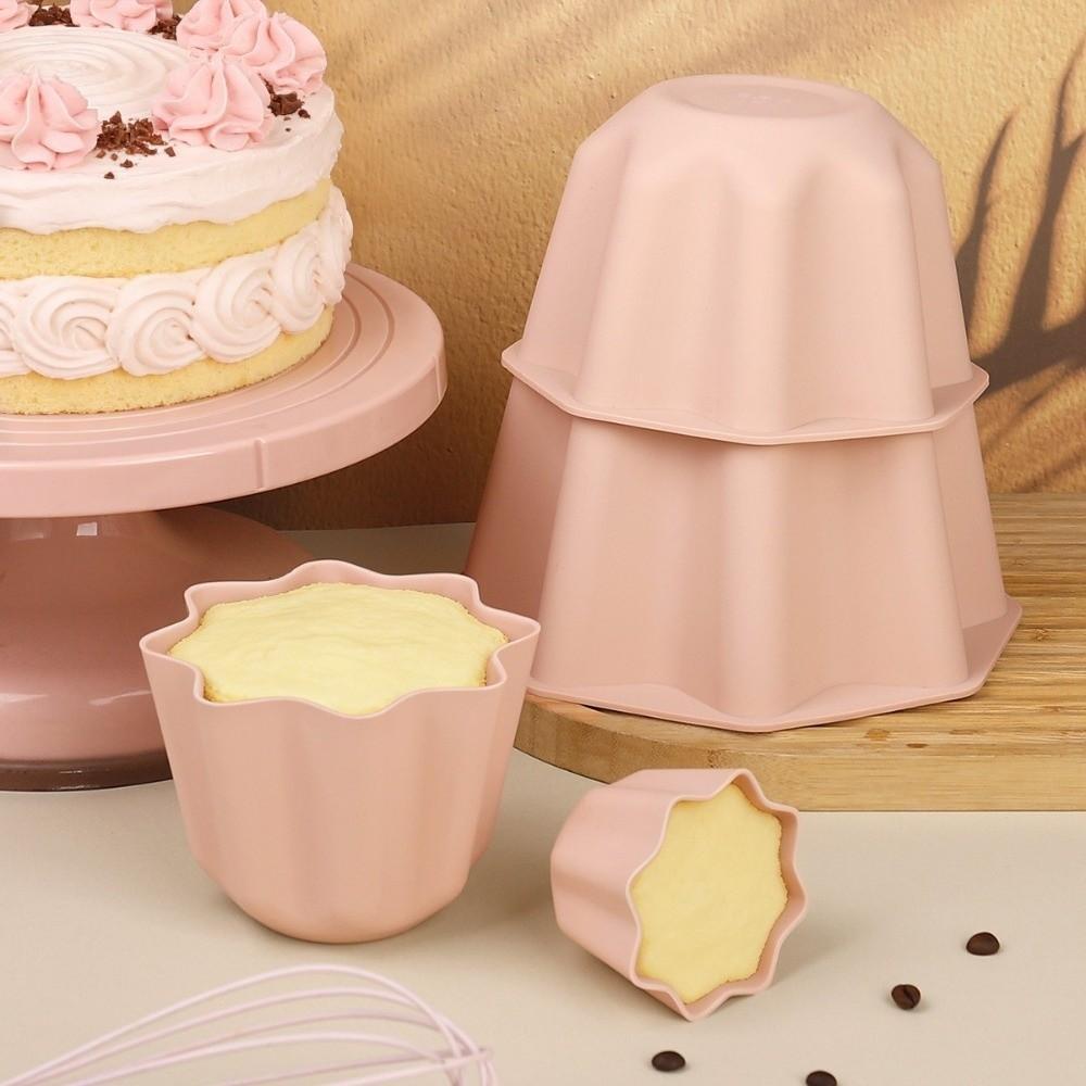 4PCS/SET High Temperature Resistant Baking Mold Silicone Flan Pan Mold Pastry Utensil