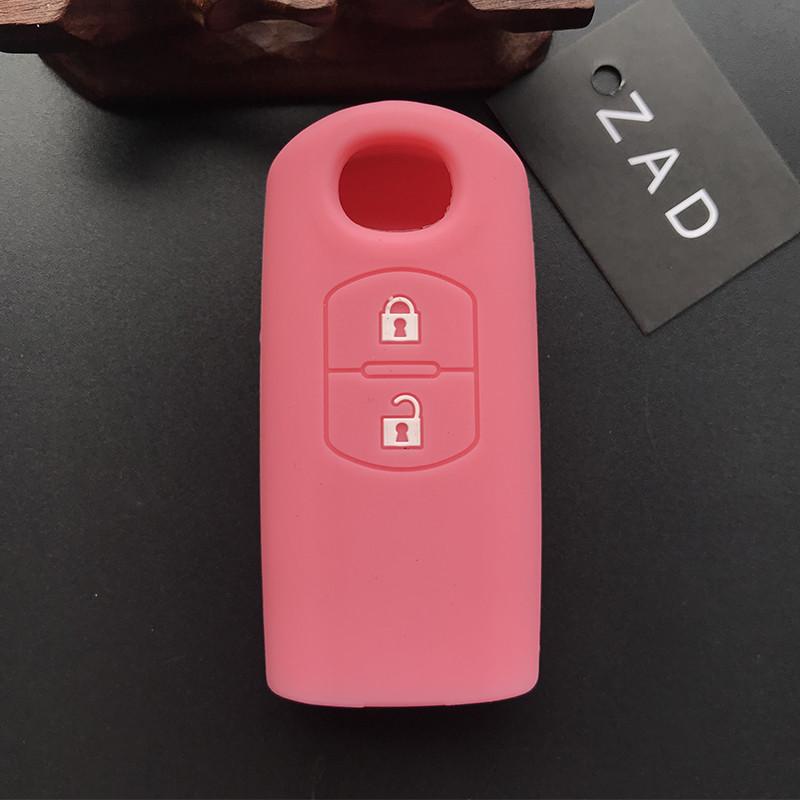 ZAD Silicone rubber car key fob cover case for Mazda 2 3 M3 M5 M6 M8   Atenza 2016 CX5 CX9 MX5 Atenza 2016 2button car-styling