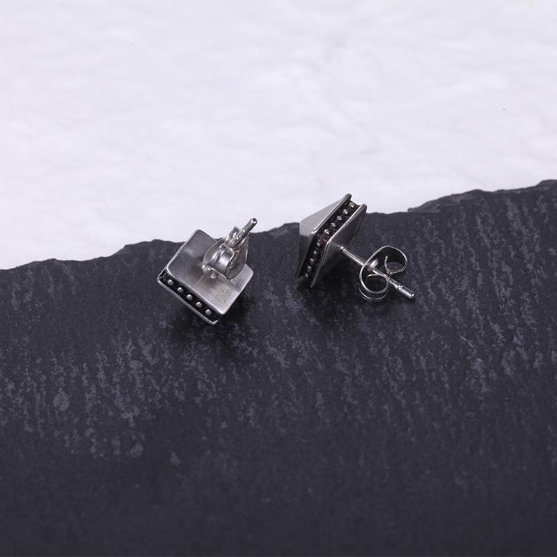 PYRAMID STUDS                Stainless Steel Pyramid Earring Studs Matt Finished