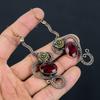 Red Garnet Jewelry, 999 Copper Wire Wrapped Earrings, Handmade Gemstone Jewelry Earrings For Memorial Day