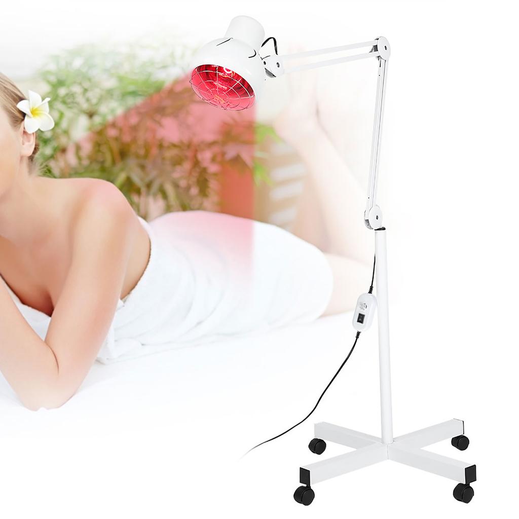 275W Infrared Heating Therapy Lamp Floor Stand Muscle Pain Relief Skin Care Light