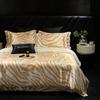 Luxury High-end Silk Leopard Print Bedding Set Soft Silk Satin Queen King Duvet Cover Sheet or Fitted Sheet Combination Set Gift