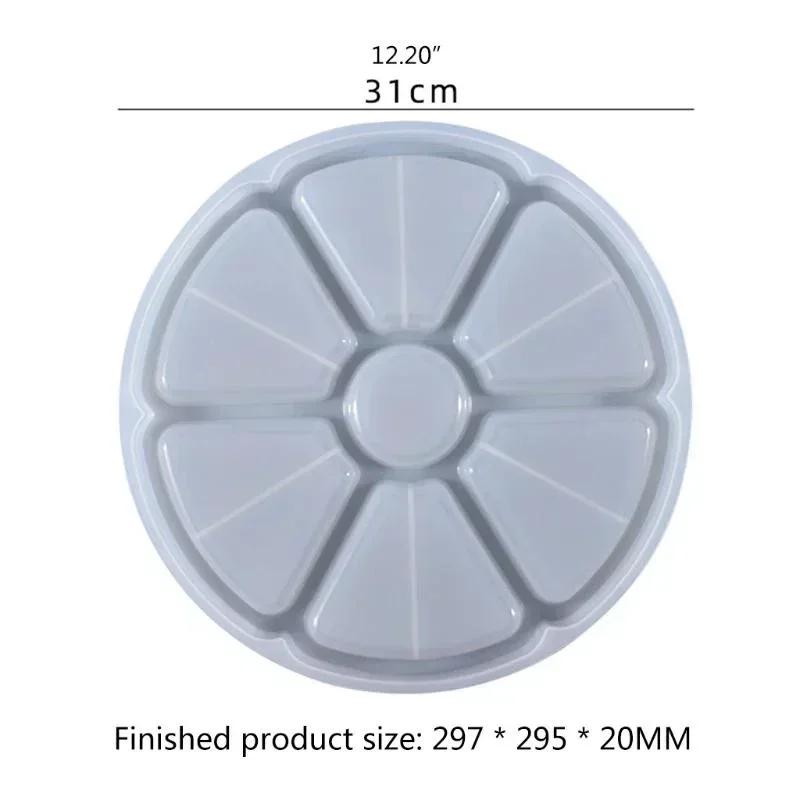 Pretty Petal Fruit Nut Storage Tray Epoxy Resin Mold Creative DIY Dishes Plate Silicone Mould Suitable Home Snack Moulds