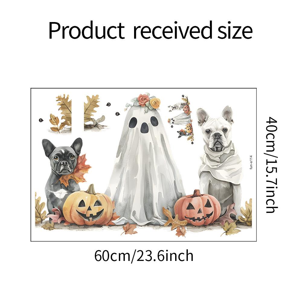 

Halloween Cartoon Ghost Puppy Children s Bedroom Living Room Background Decorative Wall Stickers Self-adhesive 40*60CM/fun-e114