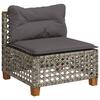 VidaXL Salon de jardin avec coussins 10 pcs gris résine tressée 3262047