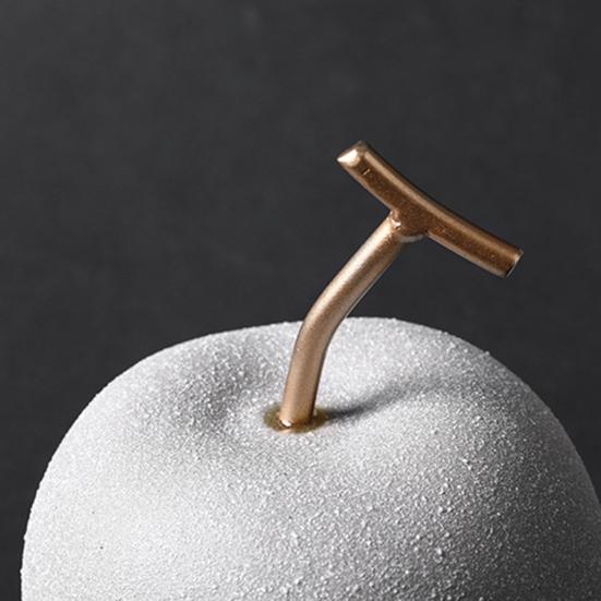 Freestanding Fruit Ornament Smooth Surface Ceramic Nordic Style Apples Figurine for Store