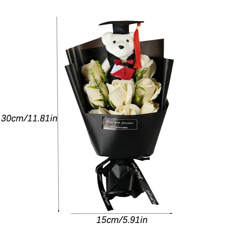 Lieblicher Fliegenträger-Bär Simulations-Blumenstrauß Bär Tier Plüschstrauß Dekoration Muttertag