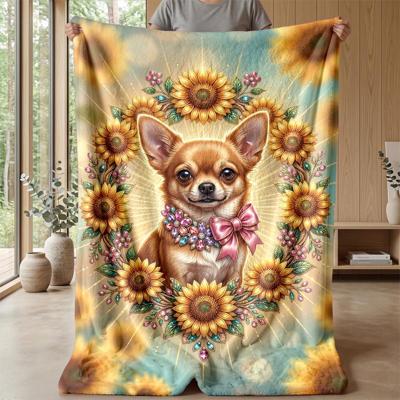 Starry Night with Wolf Theme Blanket Lightweight Warm Flannel Blanket Decorative Throw Blanket for Home Decoration