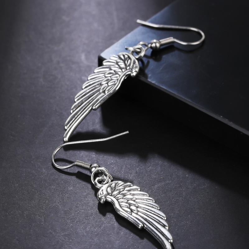 Wing Dangle Earrings Ear Hooks Pendant Earrings Alloy Texture Ear Jewelry Suitable for Fashion Individual Present