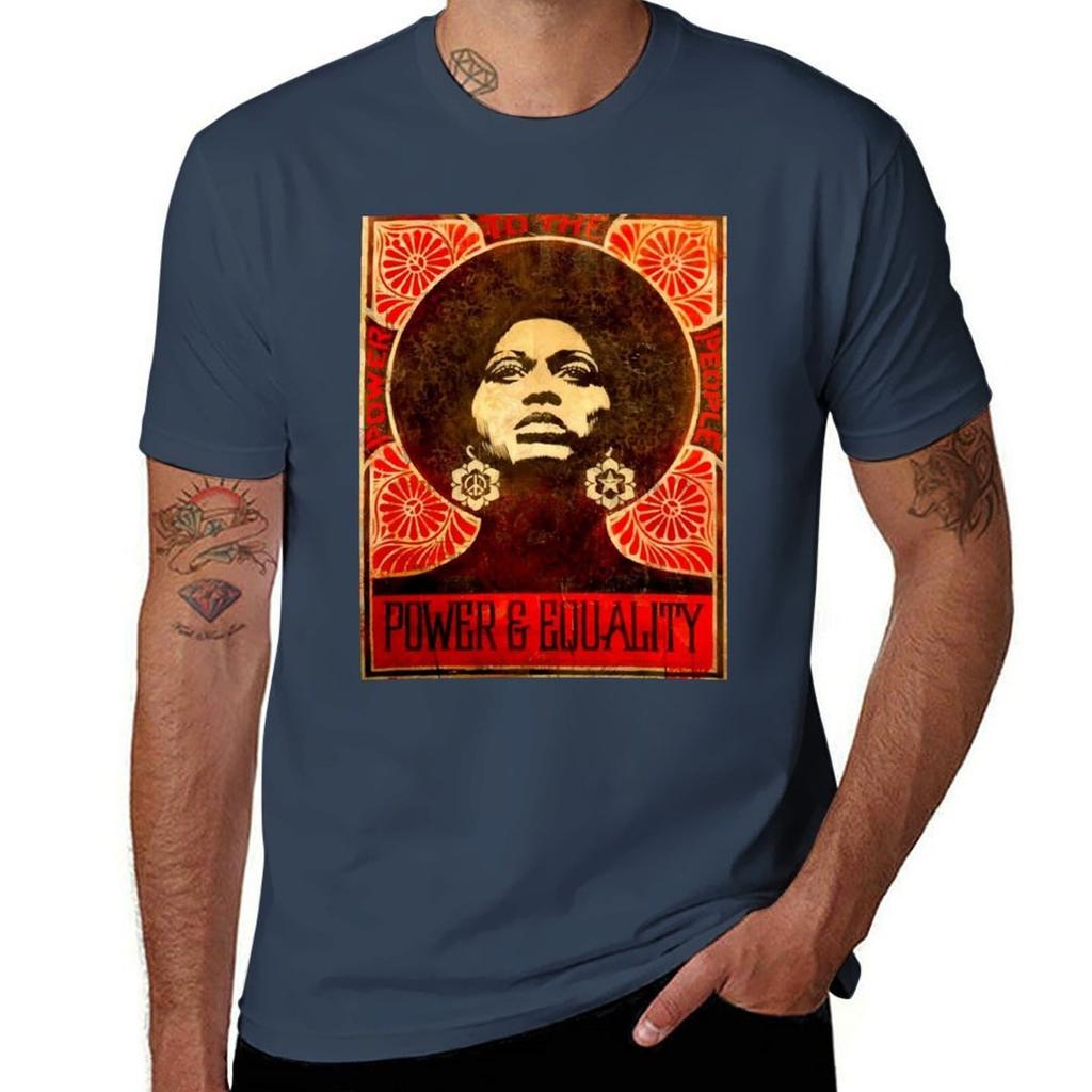 Angela Davis Poster 1971 Tshirt Casual Basic Short Sleeve Tshirt