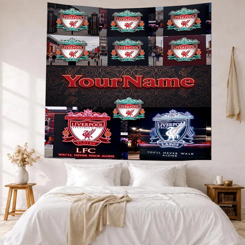 Liverpool Custom Your Name Wall Decor Tapestry Art For Pet Memorial Birthdaywedding Party Backdrop Family Gift