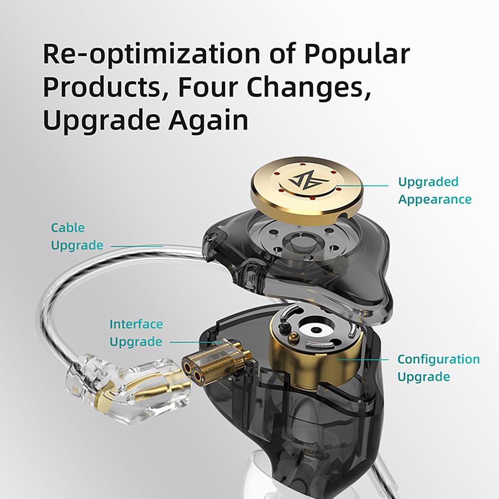 KZ EDX PRO Earphone With Earphone Bag 10mm Dual Magnetic Circuit Dynamic Drive HIFI Music Earbud Sport Noise Cancelling Headset