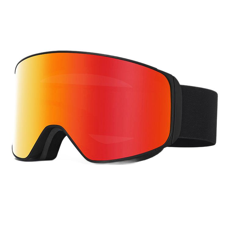 Ski goggles Double-layer anti-fog magnetic ski goggles, wind and sand resistant, suitable for myopia, ski protective eyewear