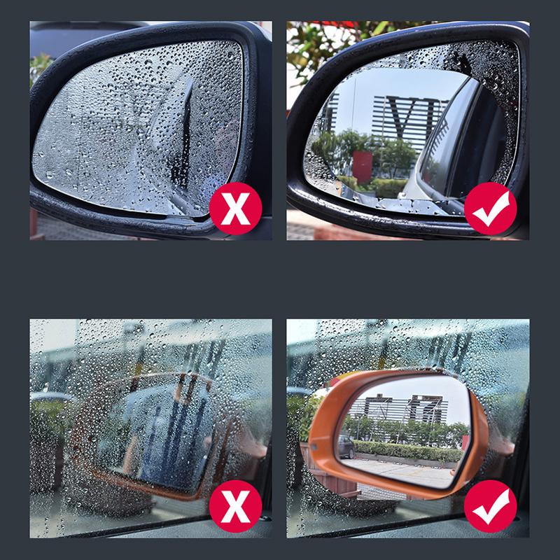 2Pcs Car Rearview Mirror Rainproof Films Stickers Auto Rainy Safety Driving Anti Fog Waterproof Protective Film Accessories