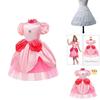 Adorable Princess Peach Dress Costume For Kids Perfect For Halloween And Role Play