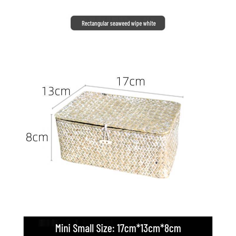 Japanese Style Bamboo Woven Storage Box with Lid - Haili Rattan Souvenir Basket