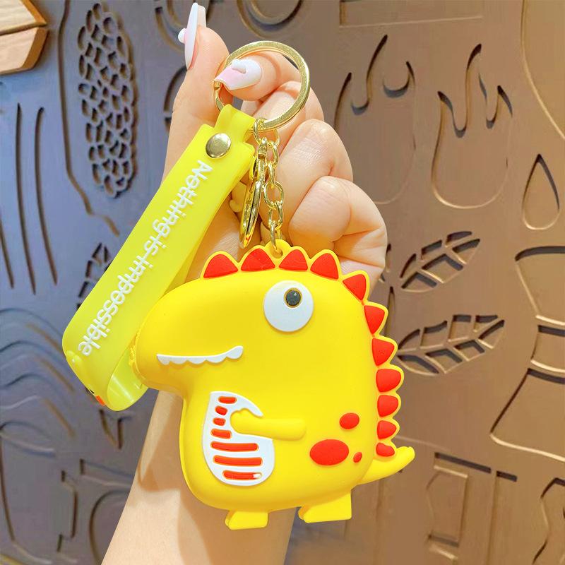 

Japanese Cartoon Bared Teeth Dinosaur Change Bag Silicone Bag Portable Oblique Span Shoulder Bag Girls Change Bag Opp bag packaging