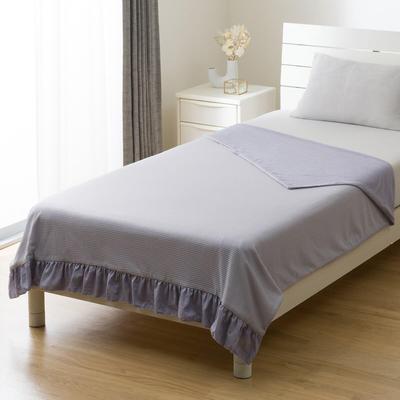 Nitori Rüschen-Handtuchdecke, Einzelbett, S25, Lila, 2115100034591