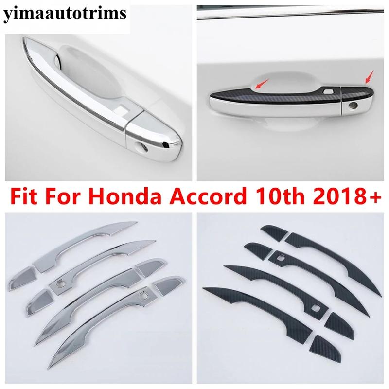 Car Outside Door Handle Decoration Cover Trim Fit For Honda Accord 10th 2018 -  ABS Chrome / Carbon Fiber Look Accessories