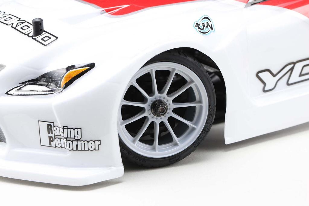 Yokomo Medium-Narrow Radial Tires Type Y (Set of 4) Pre-Mounted and Glued on 11-Spoke Wheels (Gray) ZR-144TPM2