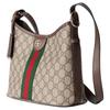 Gucci Ophidia GG Monogram Signature Web Stripe Shoulder Bag Women Shoulder Bag Beige Dark-Brown 836872-FAE0K-9853