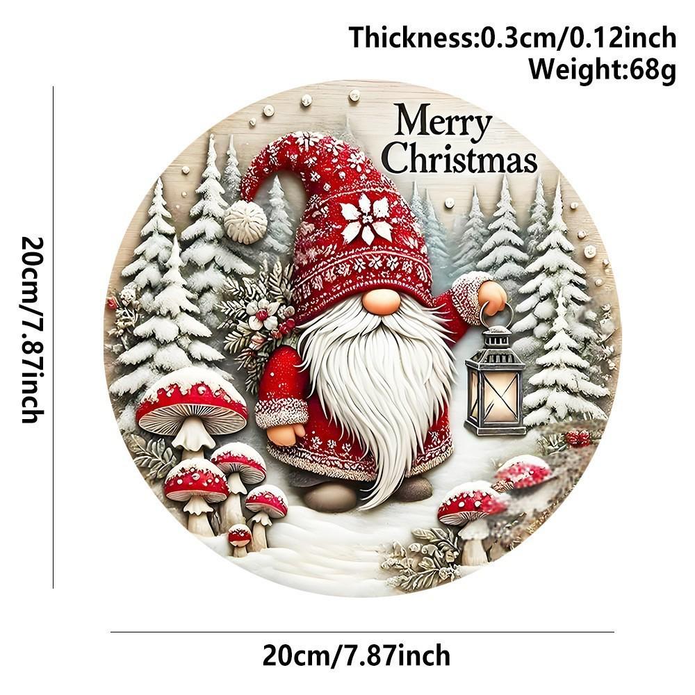 2026 Christmas Acrylic Hanging Sign Wall Decoration Round Door Ornament