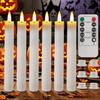 17cm Flameless Flameless Taper Candles with Remote Timer Flickering Electric Candlesticks Long-Lasting 3D-Wick LED Window Candle