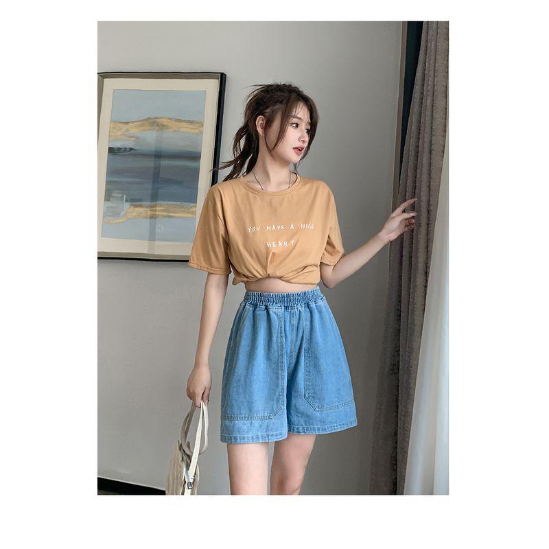 Extra Large Fat Sister Western Style Summer New Student High Waist Thin Loose Wide Leg Demin shorts Hot Pants