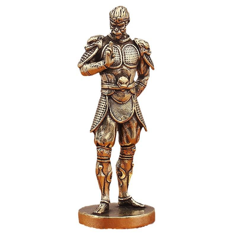 Black Myth: Wukong Figurine - The Monkey King Anime Model, Trendy Bronze Metal Handicraft