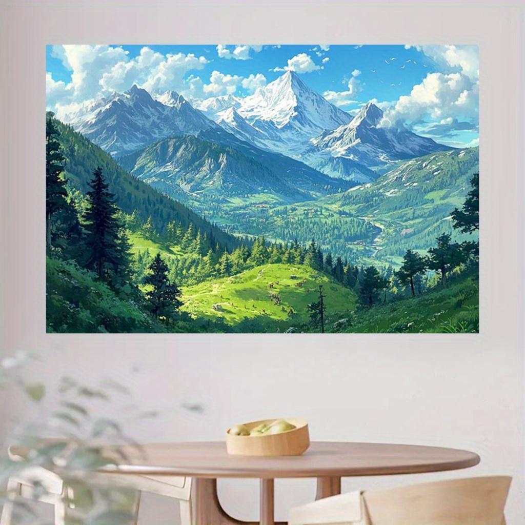 1Pcs Natural Mountain Scenery Decoration Background Winter Backdrop Decorations For Photo Studio Photo Booth Christams Party
