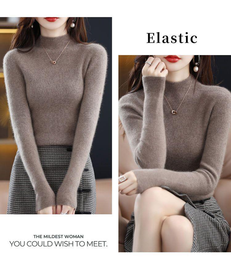 Klasický dámský pletený svetr s kulatým výstřihem - Podzimní/Zimní styl Ulzzang