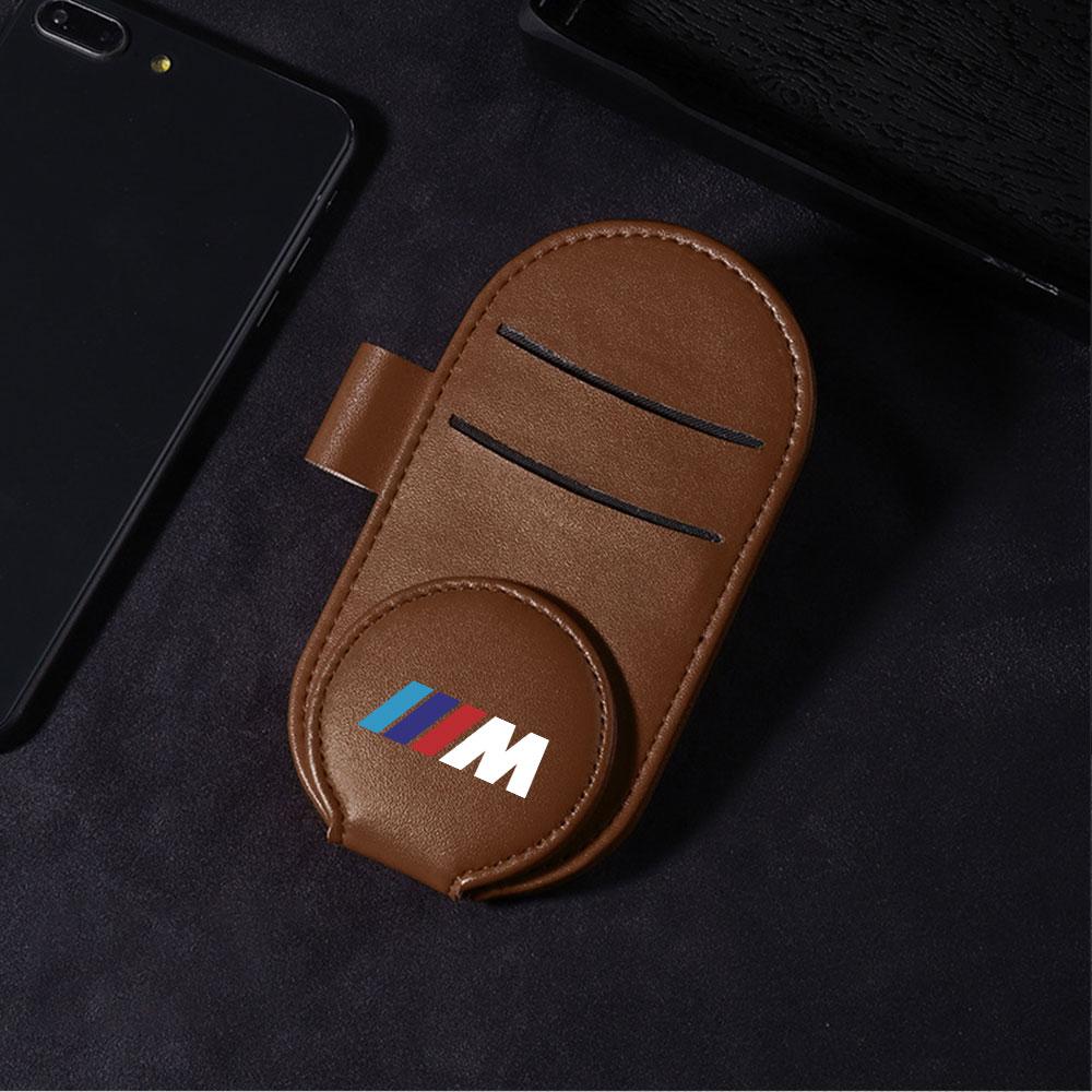 Porta occhiali da sole per parasole auto, clip appendi occhiali magnetica, supporto di lusso per occhiali da sole per auto, universale per BMW E46 F30 E39