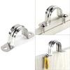 10pcs U Shape Pipe Clamps 20-60mm Stainless Steel Two Hole Strap Conduit Tube Clip Water 2-hole Pipe Strap Clamp