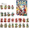 Unique Christmas Souvenirs Dragon Advent Calendars 2026, 24 Days Countdown Calendar with 2D Acrylic Ornaments, Collectible Figures for Tree Home Decor