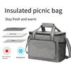 15L Portable Thermal Lunch Bag Food Box Durable Waterproof Office Cooler Lunch Box Ice Insulated Case Camping Oxford Dinner Bag