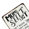 Retro Metal Sign Funny Moms Shit List/Chicken Butt/Welcome To Mimi's Place Poster Sign Vintage Farmhouse Wall Decor for Garden Yard Bar Porch Home