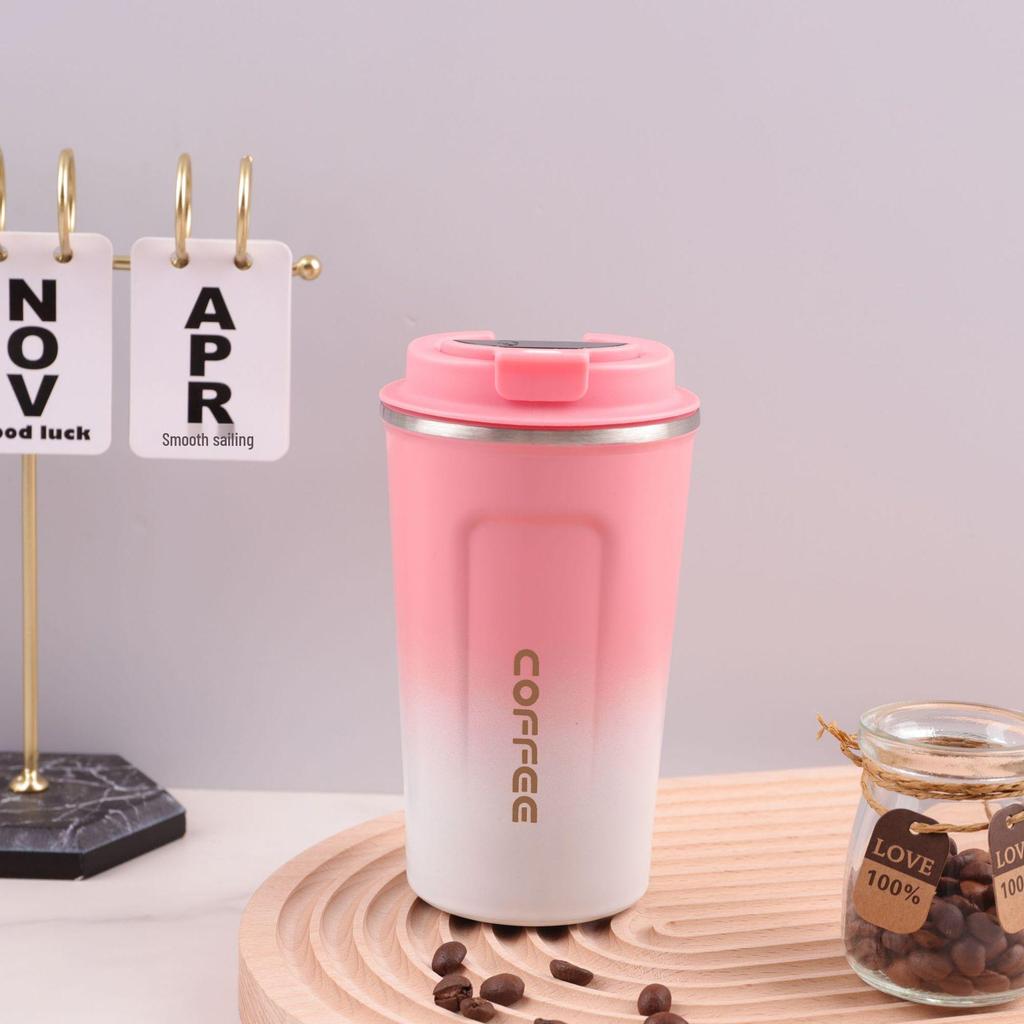 Smart Temperature Stainless Steel Coffee & Travel Cup - Women's Insulated Portable Outdoor Water Cup