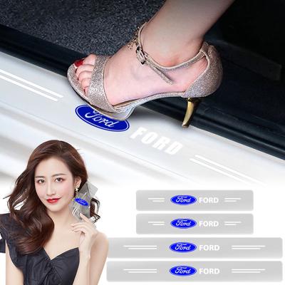 4 шт. Захисник порога автомобіля Прозора декоративна емблема 3D наклейка Для Carnival Fox Figo Mondeo Escort Fusion Evos Escape Flex Vertrek GT