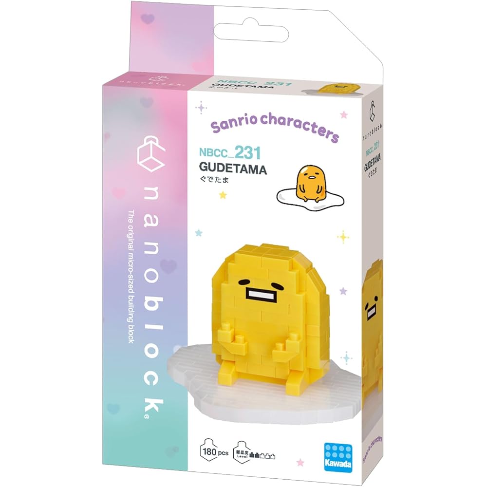Kawada Nanoblock Gudetama Building Set 3x10.5x18 cm for Ages 12 and Up Interior Hobby