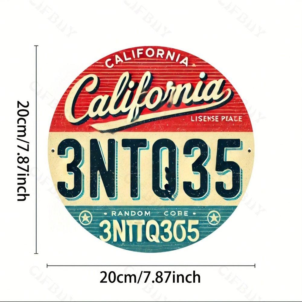 Vintage Tin Sign Floral Metal Art 20x20cm Wall Decor