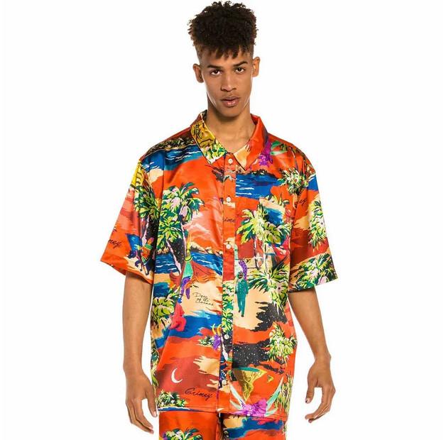 

Grimey Ocean Gateways Button Up рубашка с коротким рукавом XL
