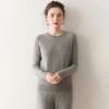 Women's Soft Cashmere Sweater: 2025 Autumn/Winter Round Neck Knit, Solid Color, Versatile Base Layer