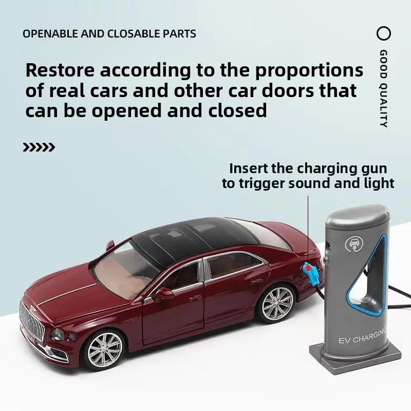 Alloy Car Model Bentley Flying Spur Luxury Toy With Light Sound For Collectors